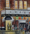 "At the Casino, Part IV" - Original water colour painting, mounted and framed.