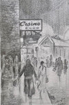 "Anticipation, Prep Pencil Sketch" - Original pencil sketch, mounted and framed.