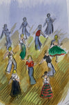 Out on the Floor - An Original Painting as a Greeting Card